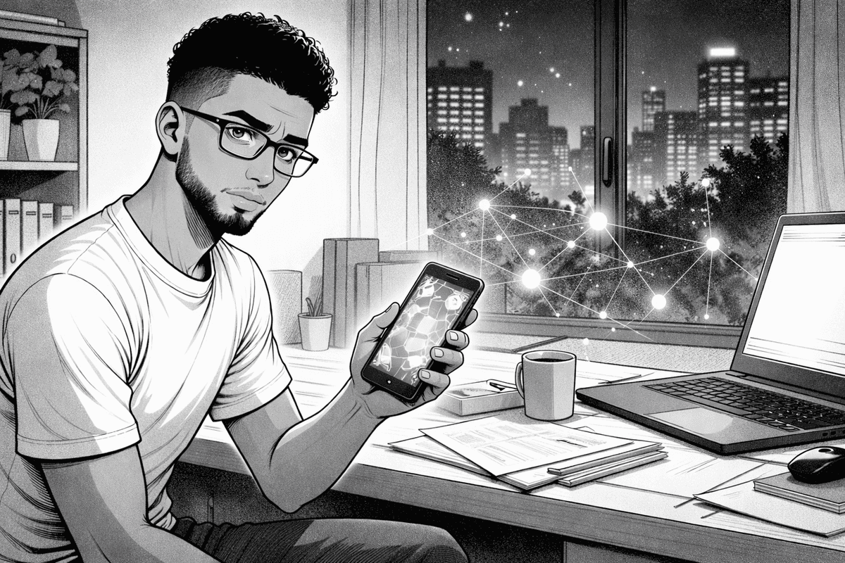 Manga illustration of startup beginnings